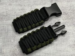 24/25mm Large Watches Handmade Two Tone Colors Adjustable Paracord Watch Straps
