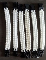 White Paracord Emergency Rope Survival Bracelet 9 Feet 7 Strand 550 LB
