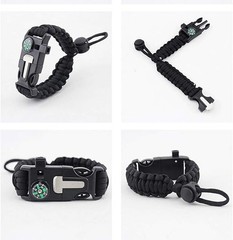 Compass Bracelet With Flint Seven Core Paracord Bracelet Inginiter Outdoor Tool