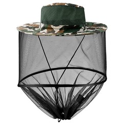 Men Mosquito Head Net Hat Bugs Netting Protection Jungle Boonie Bucket Bush Hat