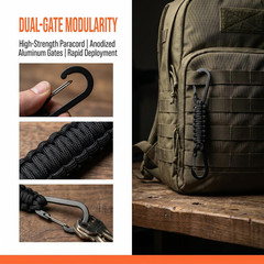 550Lb Paracord Lanyard Set, Neck Wrist Strap & Carabiner, Camera Tether | 3Pc Pa