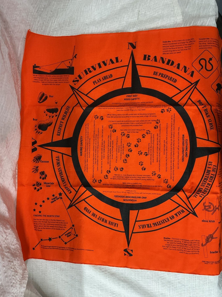 Survival Bandana 2009 Nature Facts NEW!!