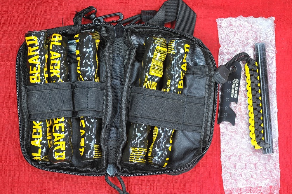 Black Beard The Captains Loot – 5 Fire Starter Rope Survival Tinder New in Pouch