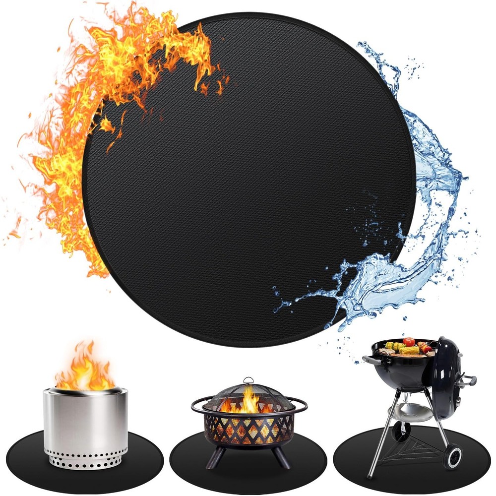 48» Fire Pit Mat for Solo Stove Bonfire, Double-Sided Fireproof Un… Fast Ship