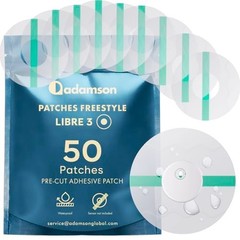 Sensor Covers Waterproof Transparent 50 Pack Libre 3 Patches No Glue Center