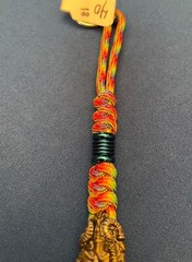 Paracord keychain. bagpurse, backpack, jacket zipper pull. Priestess w/Ram horns