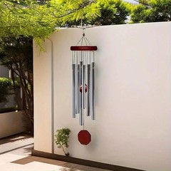 New Retro Wood Aluminum Wind Chime 6 Tube Balcony Decor Fast Shipping