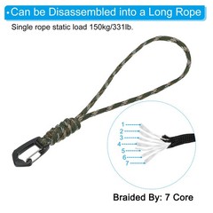 Badge Lanyard 8.6 Inch, Necklace Keychain Cord Metal Clasp Hook, Camo Olive