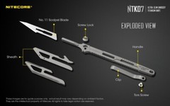 Nitecore NTK07 Titanium Knife – EDC Everyday Carry Knife with Replaceable Blade