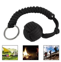 Paracord Monkey Fist Style Keychain Outdoor Hiking Accessory