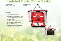 Cedar Trail Picnic Basket & Large Durable Waterproof Beach, Camping, Picnic NWT