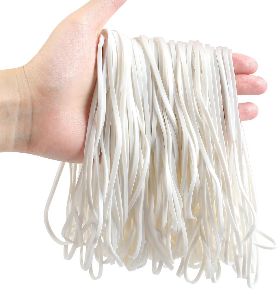 Large Rubber Bands, 120 Pcs Big 7×1/8 Inches, White