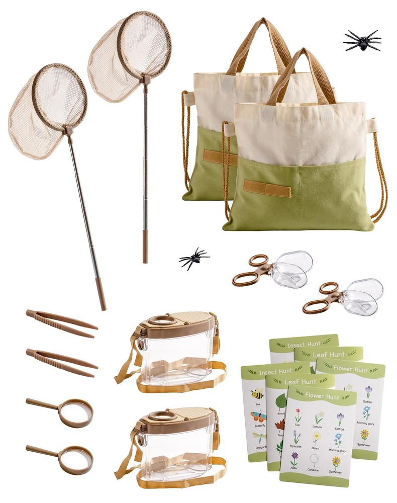 Insect Catcher & Kids Explorer Set, 2 Kids Butterfly Catcher Explorer Set…