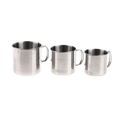 Stainless Steel Folding Handle Cup Portable Carabiner Cup Outdoor Supplies