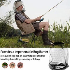 Mosquito Insect Hat Bug Mesh Head Net Camping Face Protector