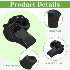 100 Pcs Coach Whistle with Lanyard, Plastic Emergency Whistle Bulk Loud Sound…