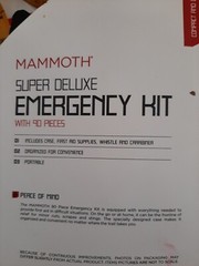 Mammoth Super Deluxe Emergency Kit 90 pieces wi2 case first aid supplies new