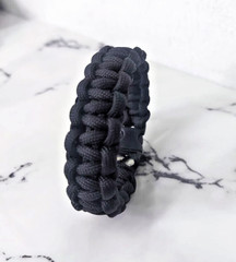Black Paracord Bracelet Customize Size