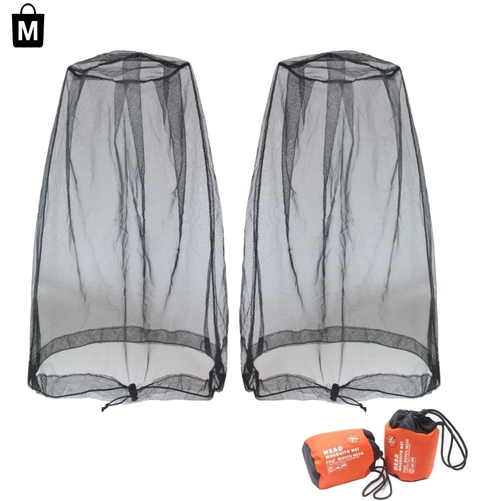 Updated Large Mosquito Face Net – Breathable Nylon Bug Shield for Activities