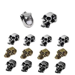 Assorted 12 Pack Charm Metal Skull Beads Paracord Knife Lanyards Outdoor