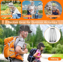 2Pcs Anti-Mosquito Bug Bee Insect Head Net Hat Cap Sun Protection Fishing Hiking
