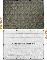 Woodland Camo Survival Tarp – Reflective Thermal