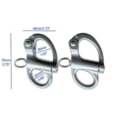 Stainless-Steel Quick Release Shackle – 2.75″(70mm) Fixed Bail Quick Release …