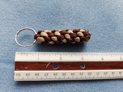 Paracord Keychain Spiral Chocolate/Tan