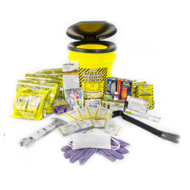 Mayday Deluxe – 4 Person – Honey Bucket Survival Kit – KEX4P