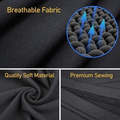 TICONN Neck Gaiter Face Cover Scarf, Warmer Breathable Medium, Black-2pk