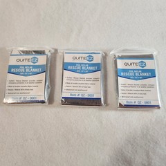 3 Pack QuiteEZ Foil Mylar Rescue Blanket 52″x84″ *New*
