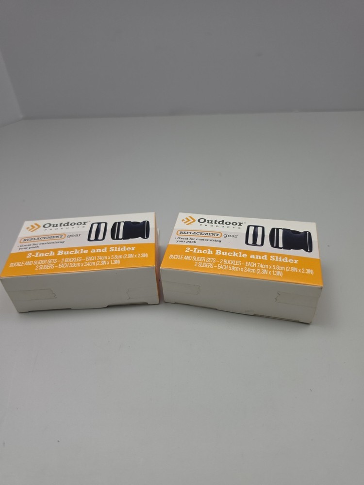 Lot Of 2 Outdoor Products Buckle & Slider 2″ 2 Sets Per Box CAR100WM-000