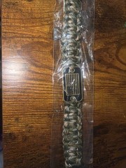 Camouflage Paracord Survival Rope Bracelet, USA, 9” Total Length, New