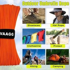 VVAAGG 1000 Orange Paracord100FT Utility Parachute Cord 4mm 100FT,