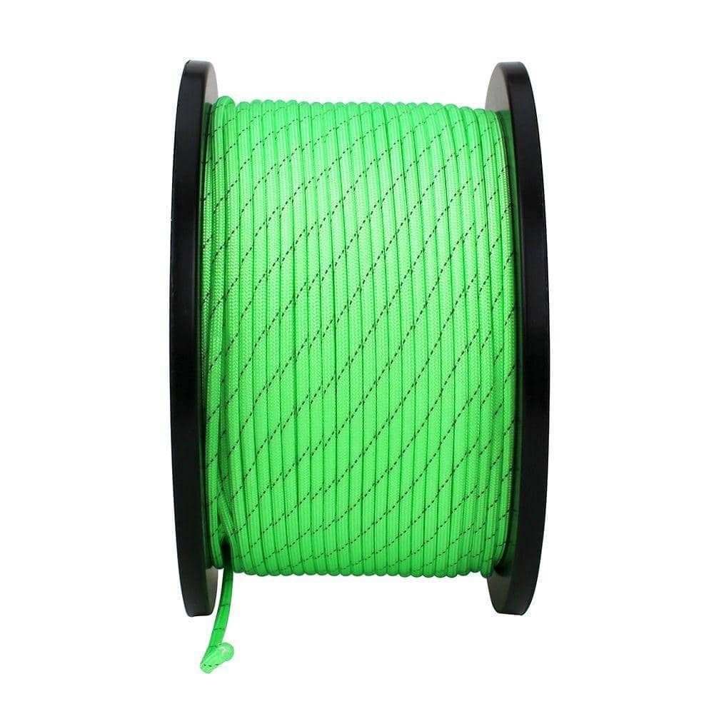 Everbilt 1/8″ x 500 ft. Neon Green Reflective Paracord Rope