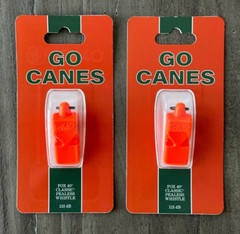 Fox 40 Go Canes Classic Pealess Whistle 115dB Orange Set of 2