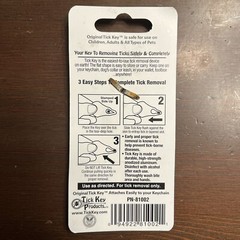 (3) Original TICK KEY Tick Removal Device For Kids Adults Pets USA Made Aluminum