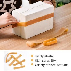 NBEADS 6 Pcs 6 Sizes Mold Rubber Bands, Plaster Band Yellow