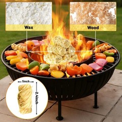 150 pcs Fire Starter, Natural Fire Starters for Grill Campfires Charcoal Wood…