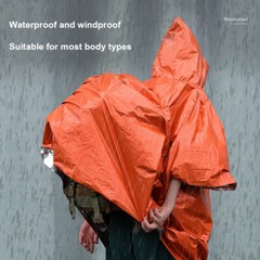1pc Emergency Rain Poncho Survival Gear Equipment Waterproof Camping Outdoor