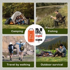 10L Bear Bags for Food Backpacking, Waterproof Bear Bag Hanging Kit, Orange