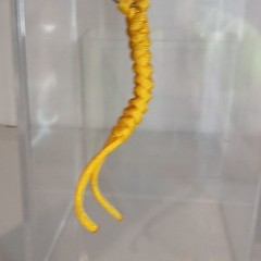 Yellow Nylon 6″ Paracord Keychain Lanyard with Key Ring (B3)