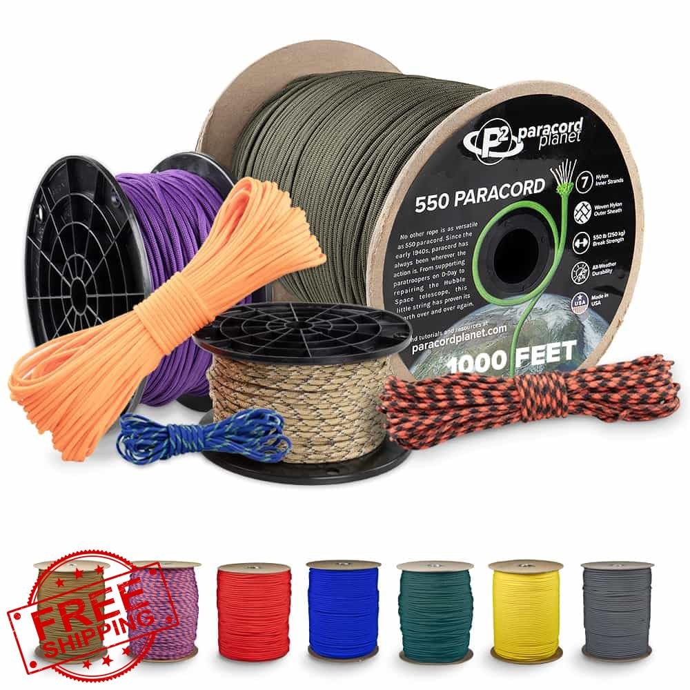 Paracord Planet 550 Cord 200+ Colors 10ft-1000ft Multi-Use