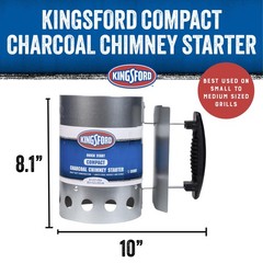 Compact Charcoal Chimney Starter for Grills and BBQs, Quick-Light Tools for G…