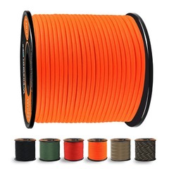 WEREWOLVES 650lb Paracord/Parachute Cord – 9 500 Feet, Neon (Safety) Orange