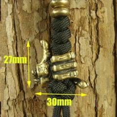 Brass knife Lanyard Bead Paracord beads crafted for EDC gear XLH025