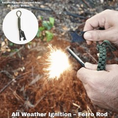 TinFerno Fire Starting Kit – 100pc Starter for Campfires, Large, Black
