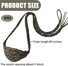 Paracord Balearic Shepherd Sling, 63 Inch Handcrafted Braided Slingshot, Roman G