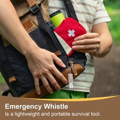 2Pcs Emergency Whistle with Keychain Bling Whistles Black/Colorful White
