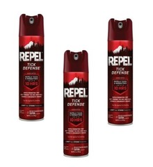 Repel Tick Defense Aerosol Spray, 3-Pack, 15% Picaridin, Size 6.5 oz Each